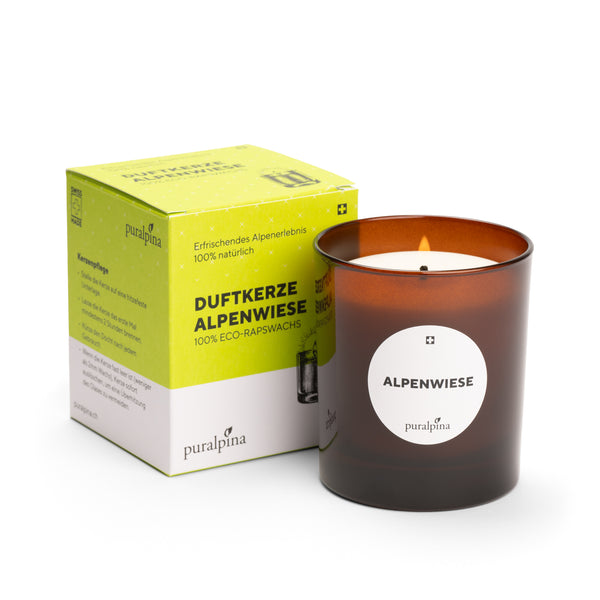 Duftkerze Alpenwiese, Kerze im Glas