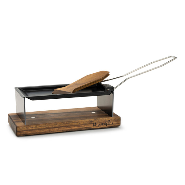 Racelette Ofen aus Nussbaumholz, faltbar