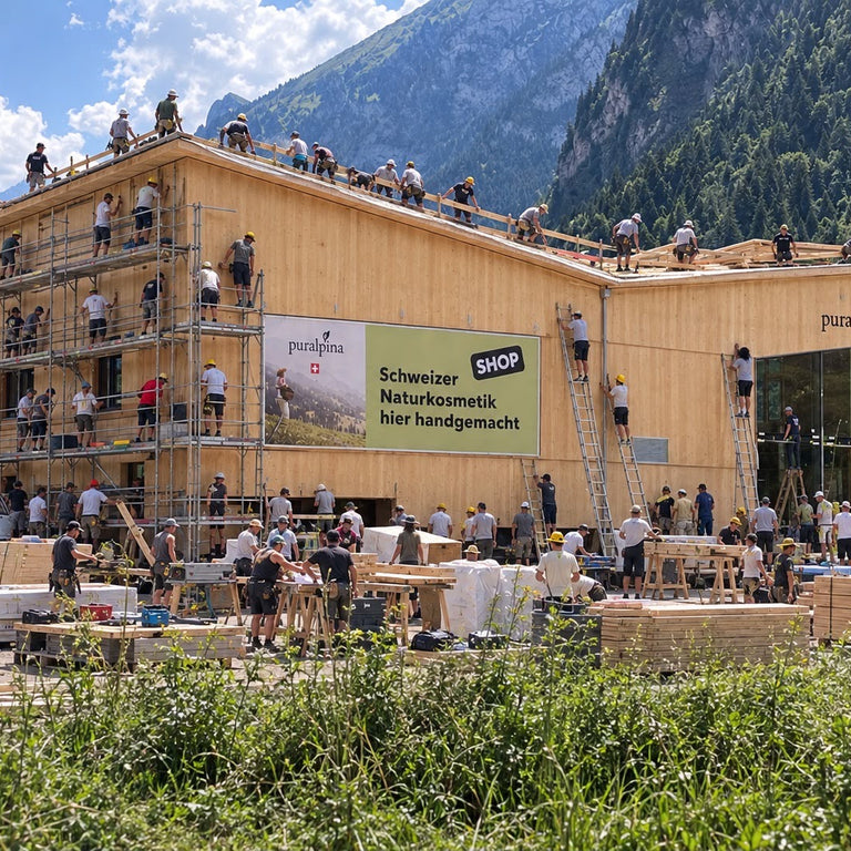 KI-Bild, Bauarbeiter arbeiten am _Erweiterungsbau