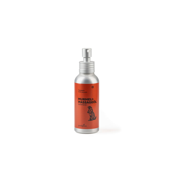 Huile de massage à la marmotte, flacon de 100 ml – huile de soin naturelle à base de graisse de marmotte
