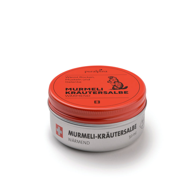 Pommade à base de plantes Marmot, chauffante – pommade naturelle pour les muscles et les articulations